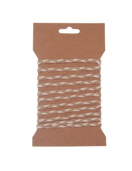 Σχοινί κάνναβης φυσικό-λευκό 6χιλ. x2μ.