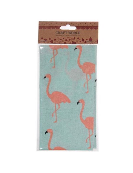 Ύφασμα χειροτεχνίας φλαμίνγκο 45εκ. x 50εκ.