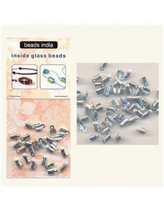 Ακροδέκτης-μεταλ. τελείωμα ασημί 7x4mm.