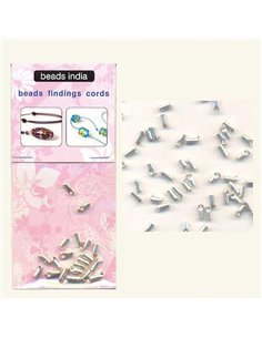 Ακροδέκτης-μεταλ. τελείωμα ασημί 6x2mm.