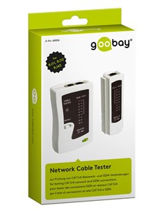 GOOBAY tester δικτύου 68856, CAT 5/6 & ISDN, RJ11, RJ12, & RJ45