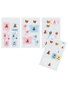 Αυτοκόλλητα υφασμάτινα "Baby" κοκτέηλ 4 σχέδια