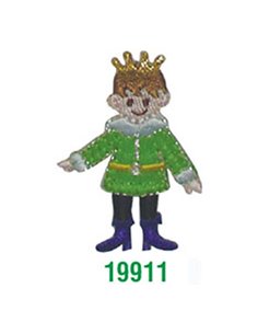 Αυτοκόλλητα υφασμάτινα "Πρίγκιπας" 3,5x5εκ.