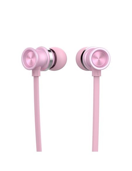 CELEBRAT Earphones με μικρόφωνο D7, 10mm, 3.5mm, 1.2m, ροζ χρυσό