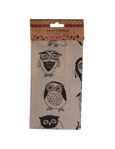 Ύφασμα χειροτεχνίας κουκουβάγιες 45εκ. x 50εκ.