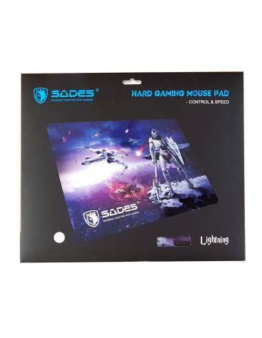 SADES Gaming Mouse Pad Lightning, Low Friction, Rubber base, 350 x 260mm