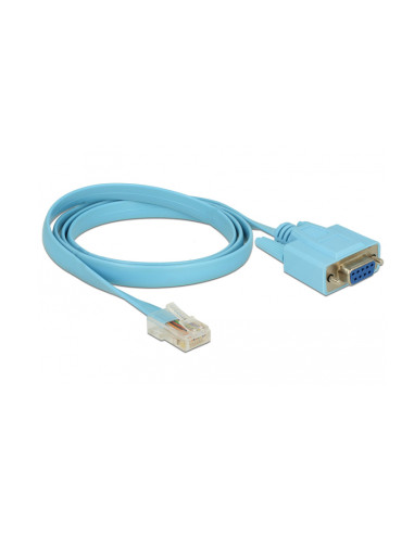 DELOCK Καλώδιο Serial RS-232 DB9 female σε RJ45 male, 1m, μπλε