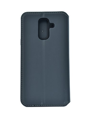 POWERTECH Θήκη Slim Leather για Samsung A6 Plus 2018, γκρι