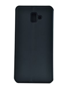 POWERTECH Θήκη Slim Leather για Samsung J6 Plus 2018, μαύρη