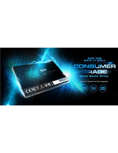 SILICON POWER SSD A55 256GB, 2.5", SATA III, 550-450MB/s 7mm, TLC