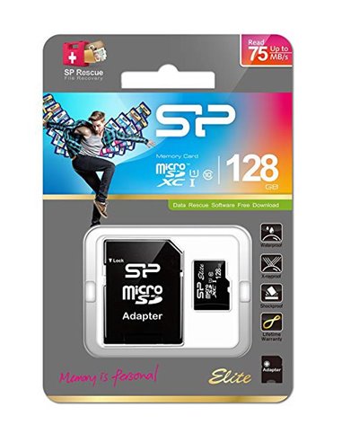 SILICON POWER κάρτα μνήμης MicroSDXC USH-1, 128GB, Class 10
