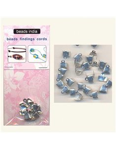 Ακροδέκτης-μεταλ. τελείωμα ασημί 9x7mm.