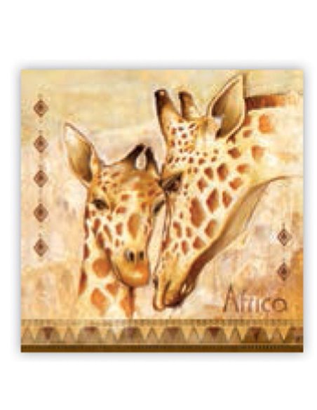Χαρτοπετσέτες 20τεμ. "καμηλοπάρδαλεις" 33x33εκ. (SLOG 016001)