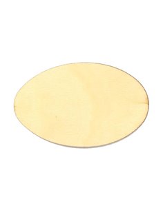 Πινακίδα οβαλ ξύλινη 8x5,1x0,3εκ.