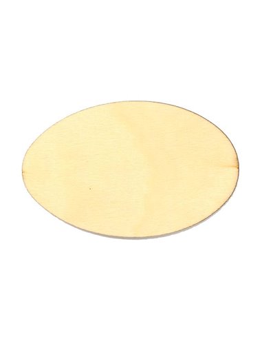 Πινακίδα οβαλ ξύλινη 8x5,1x0,3εκ.