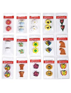 Αυτοκόλλητα τρισδιάστατα "Λουλούδια" 15 σχέδια 20x26χιλ.