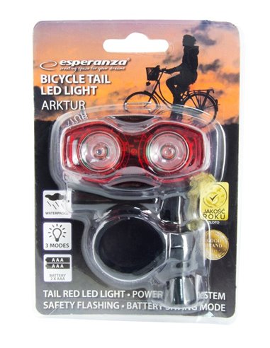 ESPERANZA Οπίσθιος φωτισμός ποδηλάτου Arktur EOT013, 2 LED, μαύρο