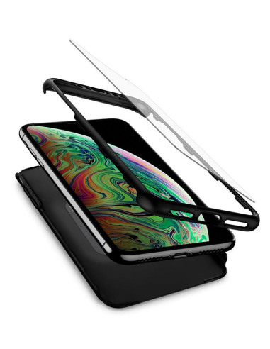 POWERTECH Θήκη Body 360° με Tempered Glass για iPhone 11 Pro, μαύρη