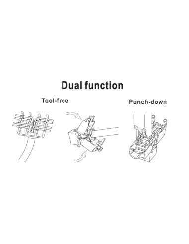 POWERTECH keystone module RJ45 female CAB-N150, Cat.6Α UTP 180°, λευκό