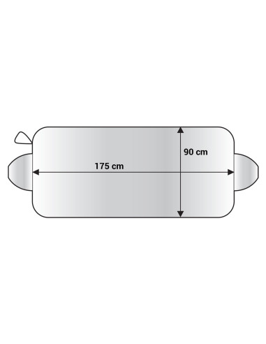 AMIO Ηλιοπροστασία παρμπρίζ αυτοκινήτου 01390, 175x90cm