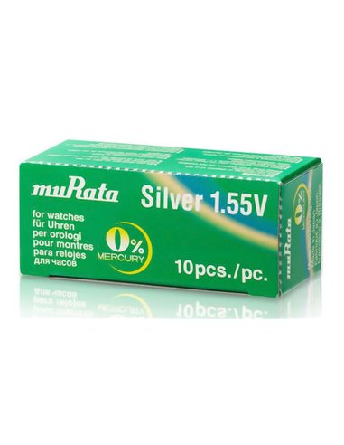 MURATA μπαταρία Silver Oxide για ρολόγια SR927, 1.55V, No395/399, 10τμχ