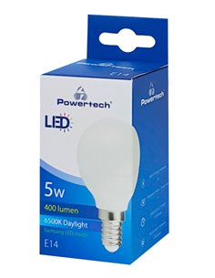 POWERTECH LED Λάμπα Mini Globe E14-006 5W, 6500K, E14, Samsung LED, IC