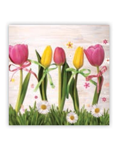 Χαρτοπετσέτες 20τεμ. "τουλίπες" 33x33εκ. (SLWI 004501)