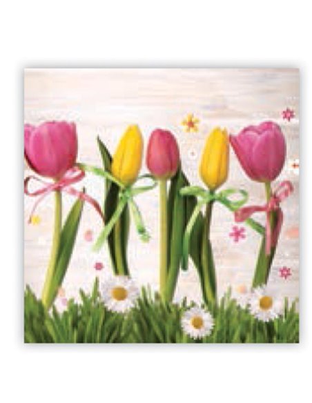 Χαρτοπετσέτες 20τεμ. "τουλίπες" 33x33εκ. (SLWI 004501)