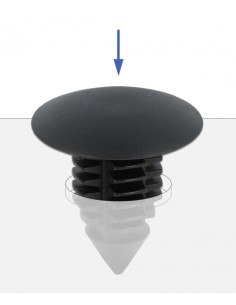 DELOCK Πλαστική τάπα 60187 για κάλυψη οπών, 15x14.5mm, μαύρη, 10τμχ