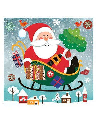 Χαρτοπετσέτες 20τεμ. 33x33εκ "Άγιος Βασίλης πάνω από την πόλη" (SD_GW_017001)