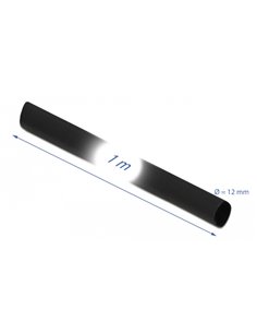 DELOCK Θερμοσυστελλόμενο μονωτικό για καλώδια 20659, 1mx12mm, 4:1 μαύρο