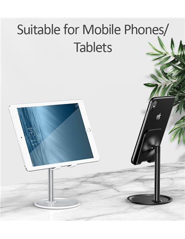 USAMS βάση smartphone US-ZJ048, ρυθμιζόμενη, μεταλλική, λευκή