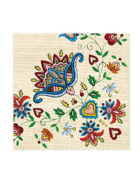 Χαρτοπετσέτες 20τεμ. "μοτίβο με λουλούδια" 33x33εκ. (SLOG 016901)