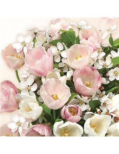 Χαρτοπετσέτες 20τεμ. 33x33εκ "τουλίπα ροζ"(SL_WI_004801)