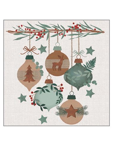 Χαρτοπετσέτες 20τεμ. 33x33εκ "Graphic eco baubles" (SD_GW_019801)