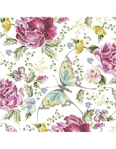 Χαρτοπετσέτες 20τεμ. 33x33εκ "πεταλούδες-λουλούδια" (SL_OG_048401)