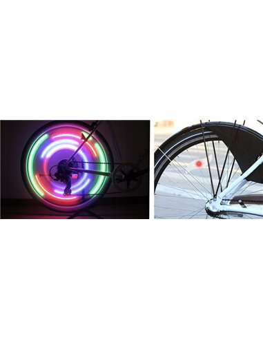 LED φωτισμός ακτίνας ποδηλάτου ZD63D, RGB, λευκός
