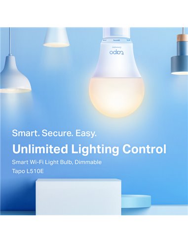 TP-LINK Smart λάμπα LED TAPO-L510E, WiFi, 8.7W, 806lm, E27, Ver. 1.0