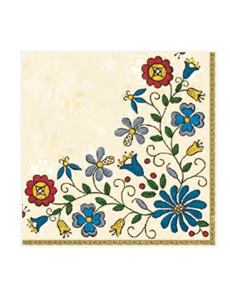 Χαρτοπετσέτες 20τεμ. "μοτίβο με λουλούδια 2" 33x33εκ. (SLOG 019701)