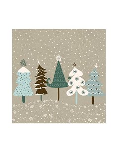 Χαρτοπετσέτες 20τεμ. 33x33εκ "Snowy eco forest on kraft" (SD_GW_019401)
