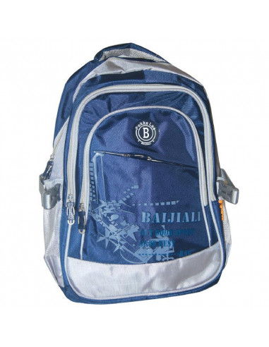 Τσάντα πλάτης εφηβική σκ. μπλε με 3 θήκες 45x35x15εκ.
