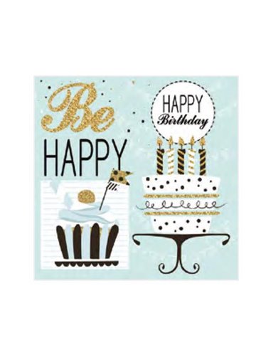 Χαρτοπετσέτες 20τεμ. "be happy" 33x33εκ. (SDOG 026701)