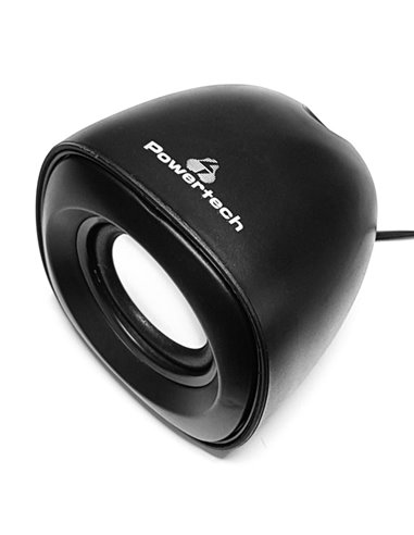 POWERTECH ηχεία Essential sound PT-844, 2x 3W, 3.5mm, μαύρα