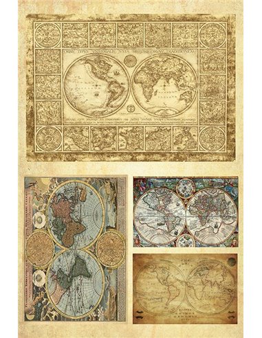 Χαρτί decoupage "Maps" 32x48εκ.