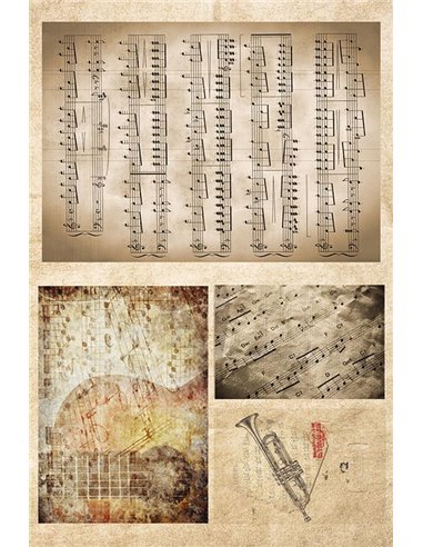 Χαρτί decoupage "Music notes" 32x48εκ.