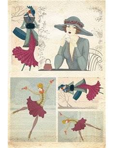 Χαρτί decoupage "Woman" 32x48εκ.