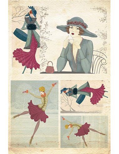 Χαρτί decoupage "Woman" 32x48εκ.