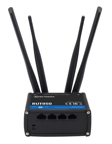 TELTONIKA industrial cellular router RUT950, 4G LTE Cat 4, Wi-Fi