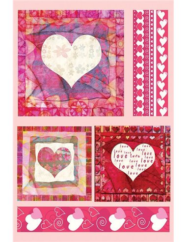Χαρτί decoupage "Hearts" 32x48εκ.