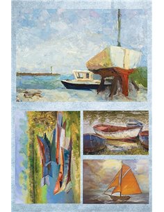 Χαρτί decoupage "Boats" 32x48εκ.